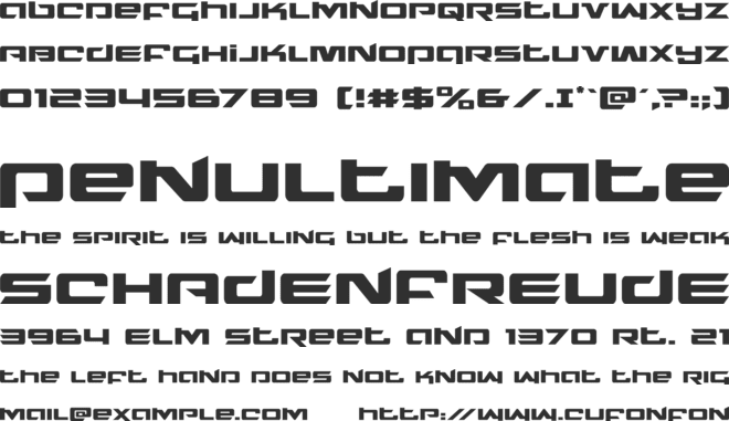 Northstar font preview