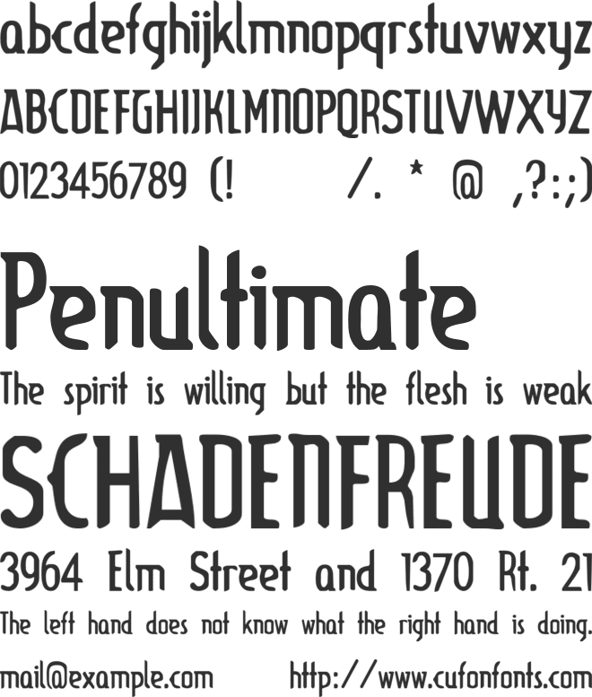 Lupinus font preview