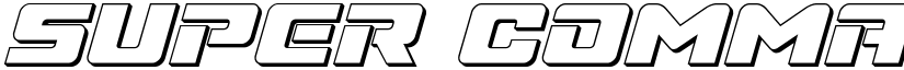 Super Commando 3D Italic Italic font