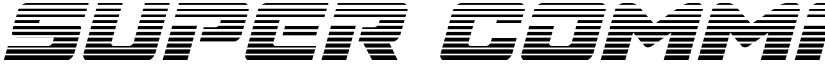 Super Commando Gradient Italic Italic font