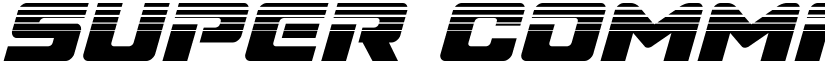 Super Commando Halftone Italic Italic font