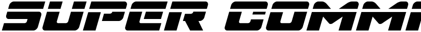 Super Commando Laser Italic Italic font