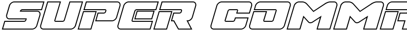 Super Commando Outline Italic Outline Italic font