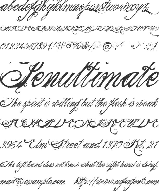 The King & Queen font font preview