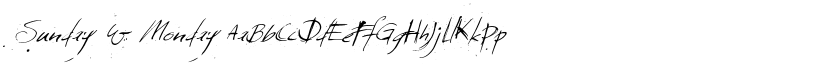 Sunday & Monday font