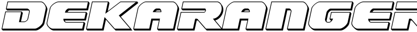 Dekaranger 3D Italic Italic font