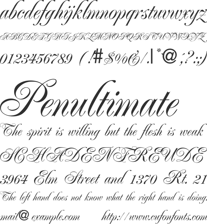 Renaissance font preview