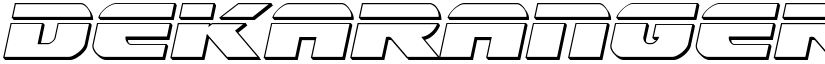Dekaranger Bullet Italic Italic font