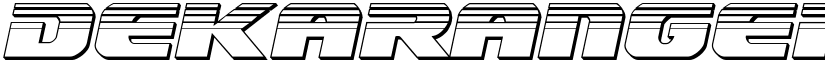 Dekaranger Chrome Italic Italic font