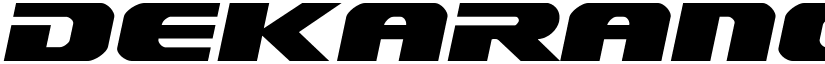 Dekaranger Expanded Italic Expanded Italic font