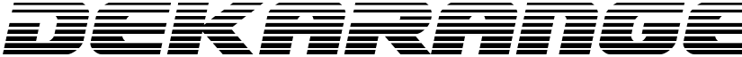 Dekaranger Gradient Italic Italic font