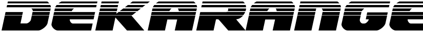 Dekaranger Halftone Italic Italic font