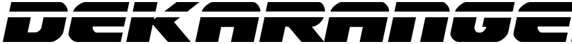 Dekaranger Laser Italic Italic font