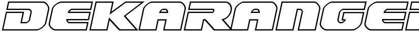 Dekaranger Outline Italic Italic font