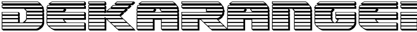 Dekaranger Platinum Regular font