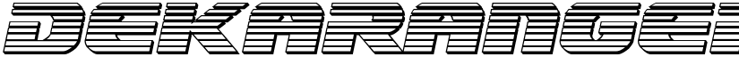 Dekaranger Platinum Italic Italic font