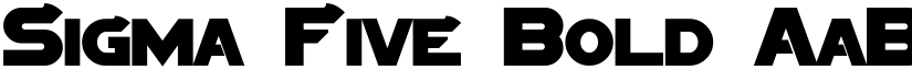 Sigma Five Bold font