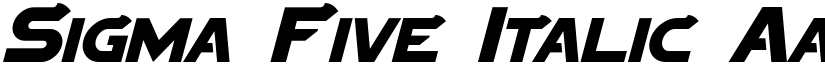 Sigma Five Italic font