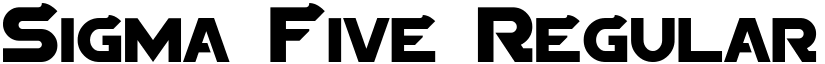 Sigma Five Regular font