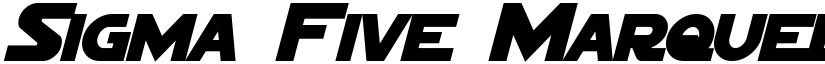 Sigma Five Marquee Bold Italic font
