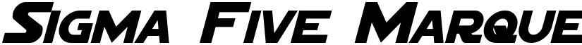 Sigma Five Marquee Italic font
