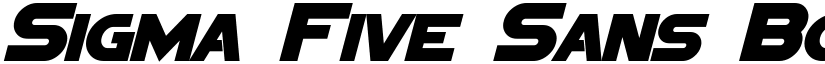 Sigma Five Sans Bold Italic font