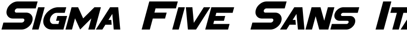 Sigma Five Sans Italic font