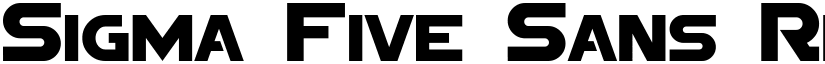 Sigma Five Sans Regular font