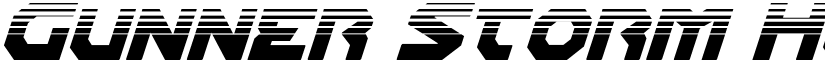 Gunner Storm Halftone Italic Italic font