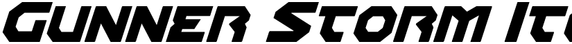 Gunner Storm Italic Italic font