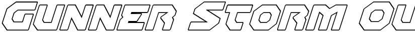 Gunner Storm Outline Italic Italic font