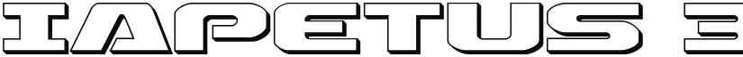 Iapetus 3D Regular font