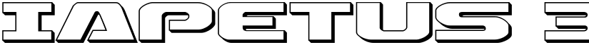 Iapetus 3D Regular font
