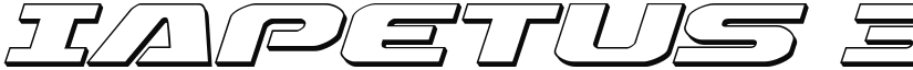 Iapetus 3D Italic Italic font