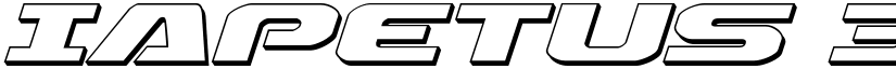 Iapetus 3D Italic Italic font