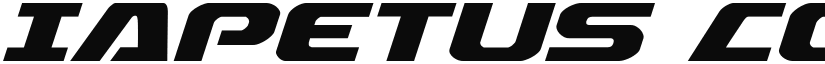 Iapetus Condensed Italic Condensed Italic font