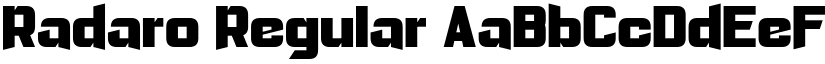 Radaro Regular font