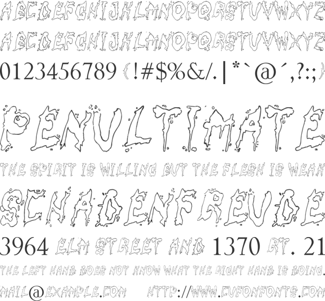 Fuck Font font preview