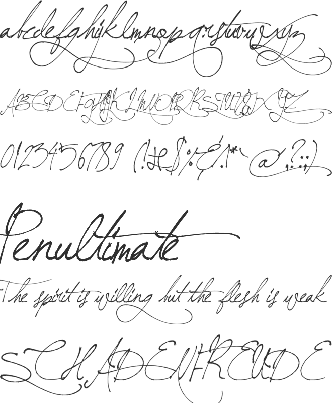 Jellyka BeesAntique Handwriting font preview