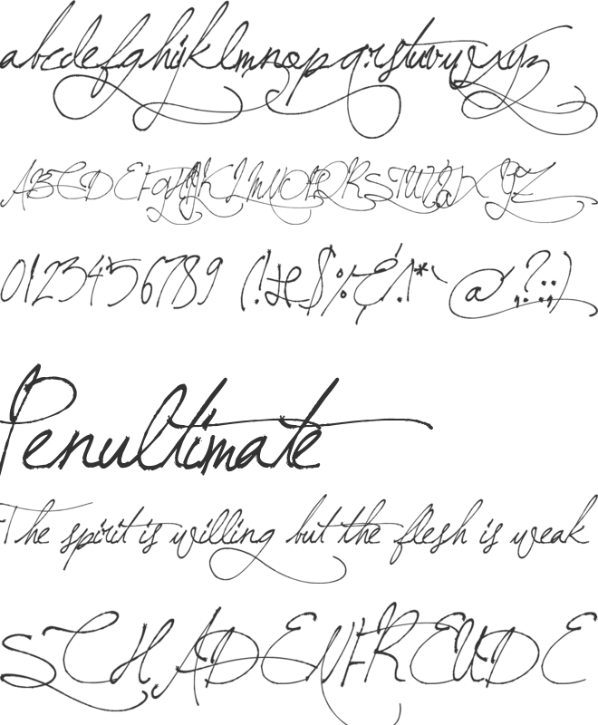 Jellyka BeesAntique Handwriting font preview