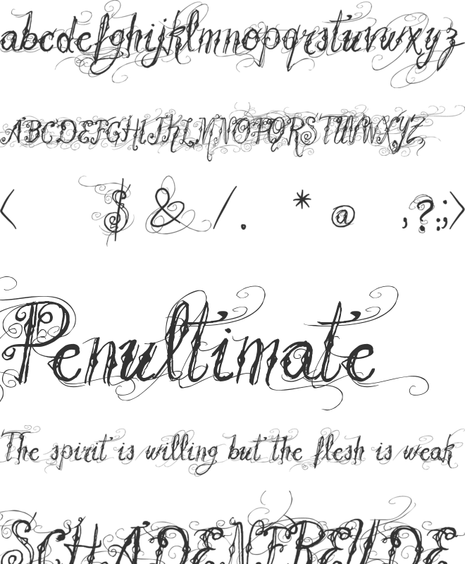 Vtks Beautiful Dreams font preview