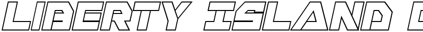 Liberty Island Outline Italic Italic font