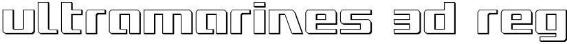 Ultramarines 3D Regular font