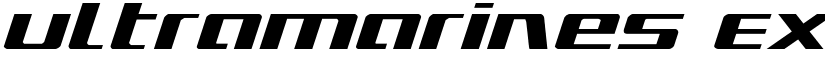 Ultramarines Expanded Italic Expanded Italic font