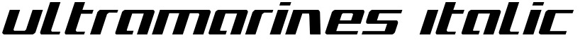 Ultramarines Italic Italic font