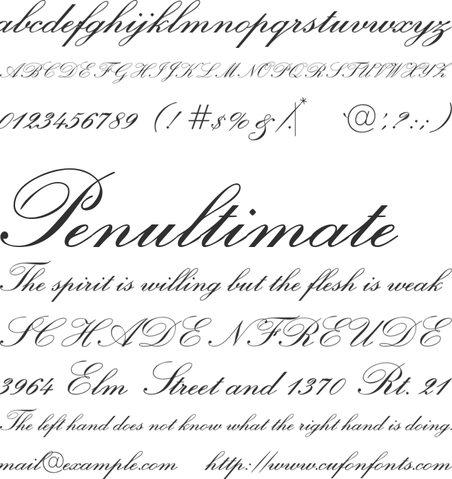 Exmouth font preview