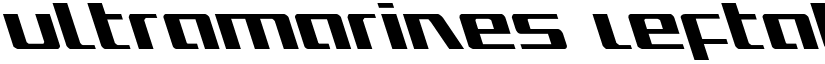 Ultramarines Leftalic Italic font