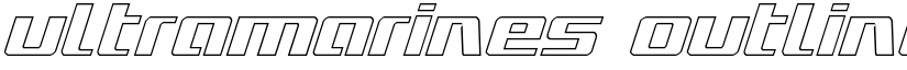 Ultramarines Outline Italic Outline Italic font