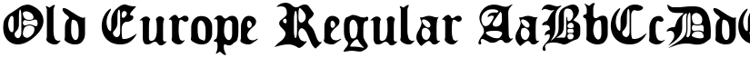 Old Europe Regular font
