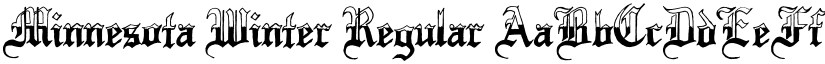 Minnesota Winter Regular font